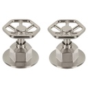 Juego de 2 manerales para regadera, volante, satín, TÚBIG TBMR-61N