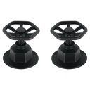 Juego de 2 manerales para regadera, volante, negro, TÚBIG TBMR-61M