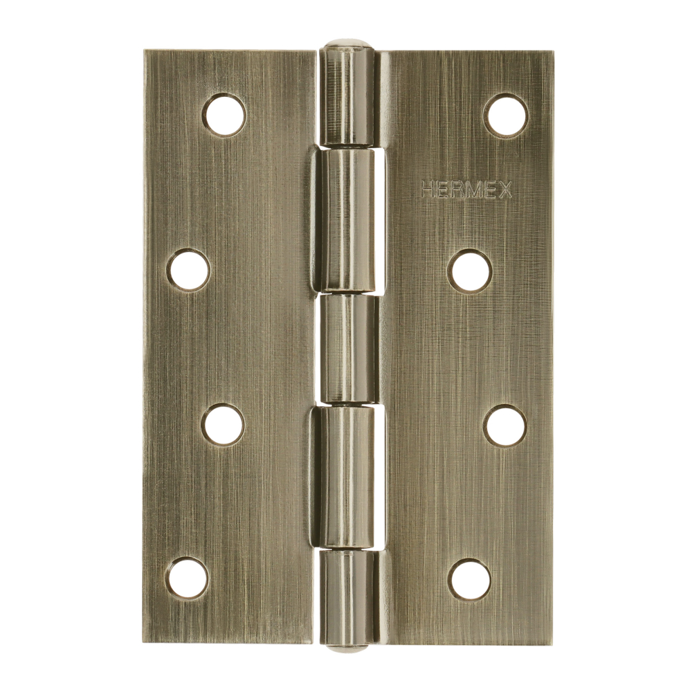 Bisagra rectangular 4' latón antiguo, HERMEX BR-402