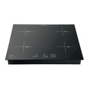 Parrilla inducción empotrable 60cm, 4 quem, vidrio, RIVIERA PAE-604NI