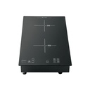 Parrilla inducción empotrar 29 cm, 2 quemadores, vidrio PAE-302NI