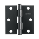 Bisagra cuadrada 3', negro mate, cabeza plana, HERMEX BC-306P