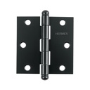 Bisagra cuadrada 3', negro mate, cabeza redonda, HERMEX BC-306R