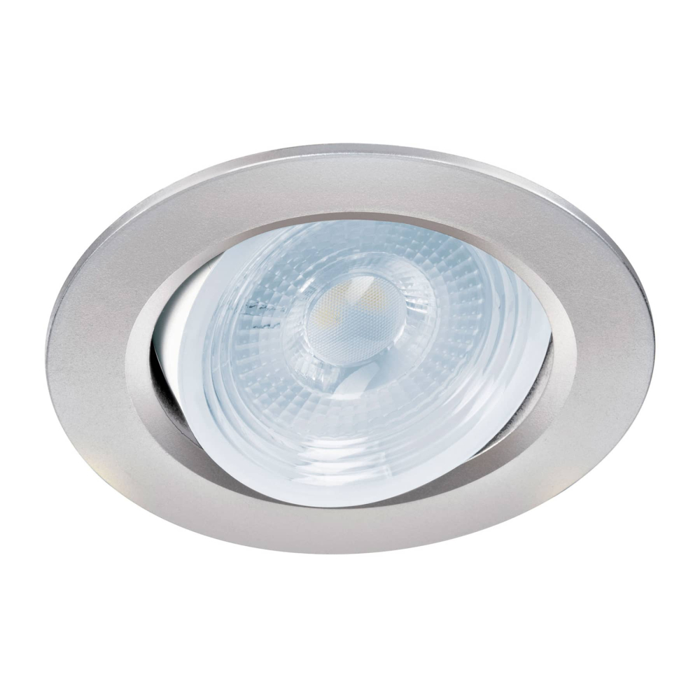 Luminario LED empotrable 5W 6500K, redondo, cromo, VOLTECK EMP-105L
