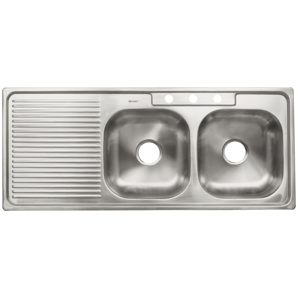 Tarja de empotrar 120x50cm doble tina derecha, FOSET BASIC TA-1202TDB