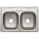 Tarja de empotrar 84x56cm doble tina, FOSET BASIC TA-842TB
