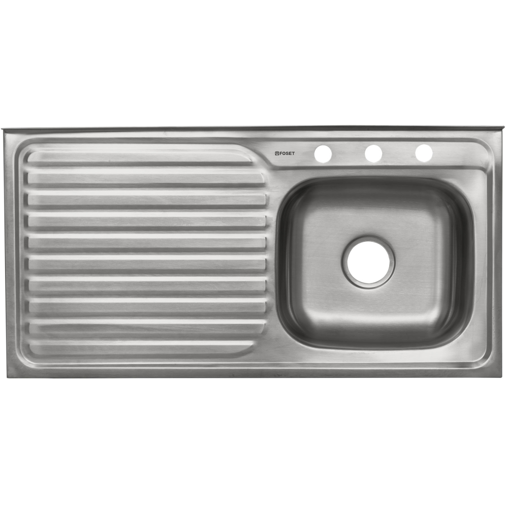 Tarja de sobreponer 100x50cm tina derecha, FOSET BASIC TA-1050DB