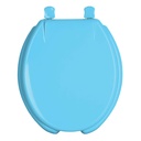 Asiento redondo con tapa para WC, abierto, azul, FOSET AWC-40Z