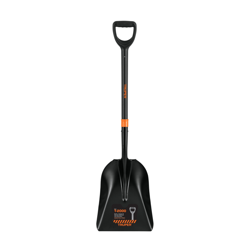 Pala carbonera T-2000, puño 'Y' mango fibra de vidrio Truper PCAY-PF