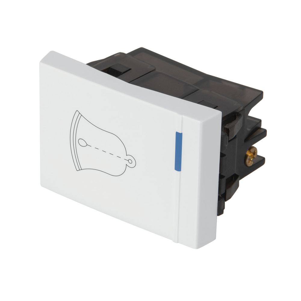 Interruptor para timbre, 1.5 módulos, línea Española, blanco APTI15-EB