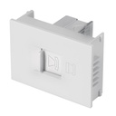 Toma de teléfono, 1.5 módulos, línea Española, color blanco TE15-EB