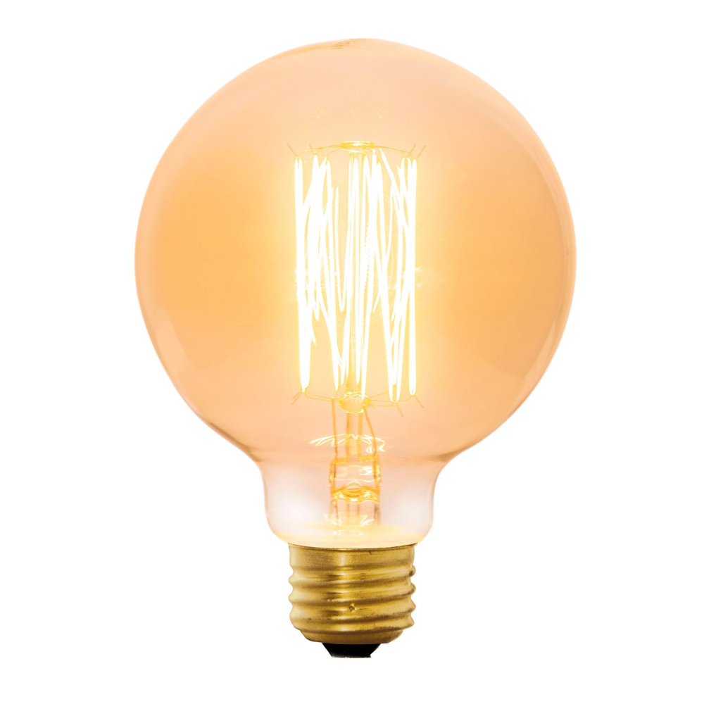 Lámpara incandescente vintage 40 W tipo globo, Volteck FIV-40G