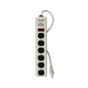 Multicontacto 14 AWG 6 entradas supresor de picos 600 joules MUL-660