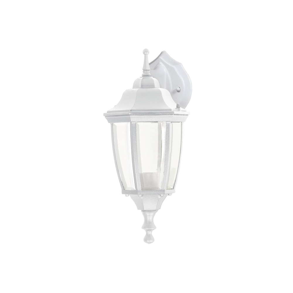 Arbotante tipo farol tradicional suspendido p/exterior, bco. ARB-102S