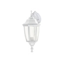 Arbotante tipo farol tradicional suspendido p/exterior, bco. ARB-102S