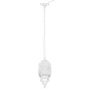 Arbotante tipo farol tradicional colgante p/exterior, blanco COL-100S