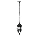 Arbotante tipo farol tradicional colgante p/exterior, negro COL-101S