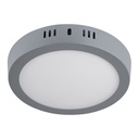 Luminario LED plafón 12W 6500K, redondo, gris, VOLTECK PLA-215L