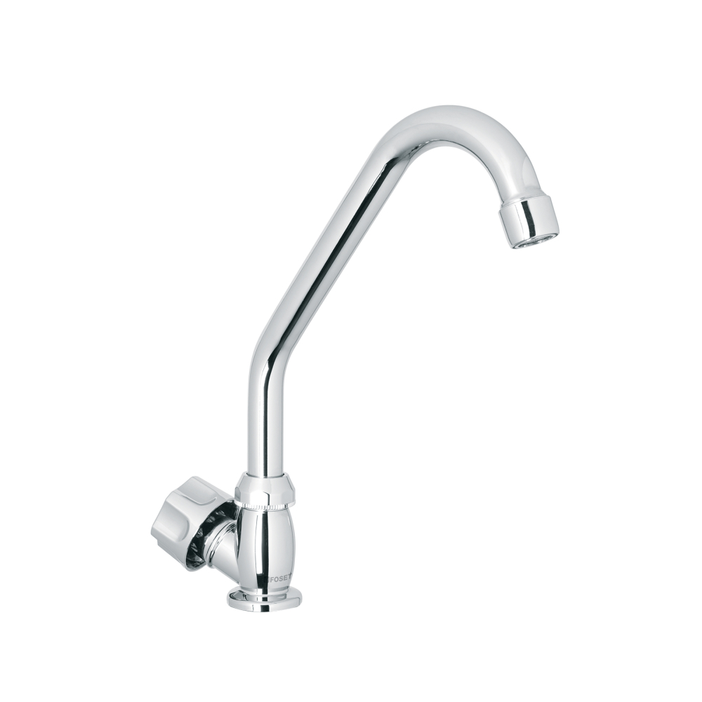 Llave individual fregadero,ABS,cuello corto,hexagonal, BASIC FP-312