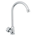 Llave individual fregadero,ABS,cuello curvo,hexagonal, BASIC FP-314