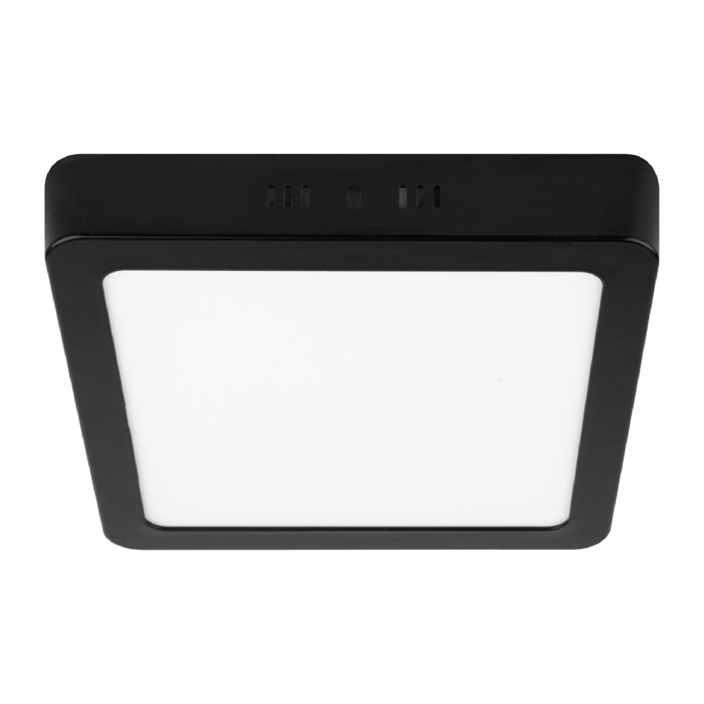 Luminario LED plafón 18W 6500K, cuadrado, negro, VOLTECK PLA-232L