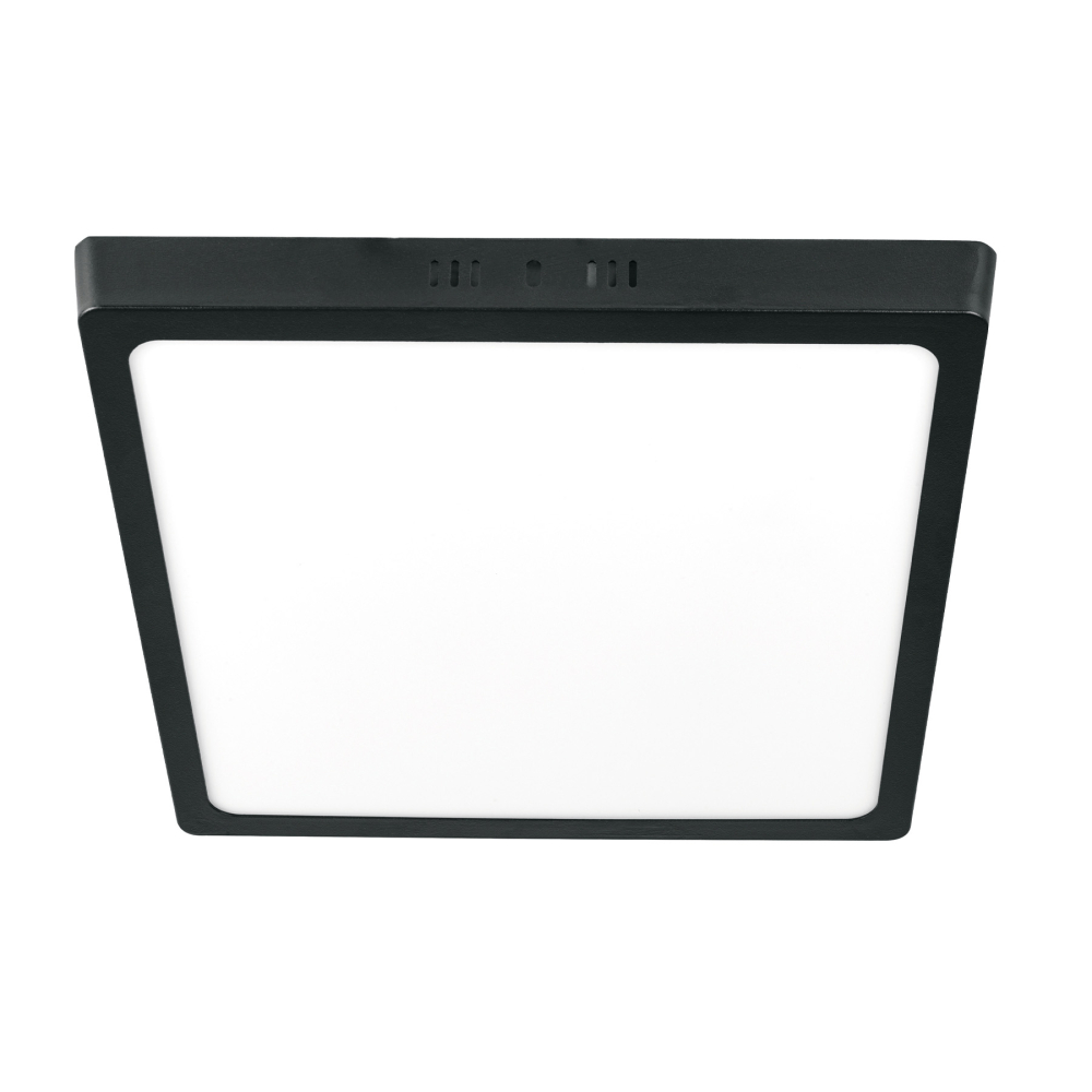 Luminario LED plafón 24W 6500K, cuadrado, negro, VOLTECK PLA-233L