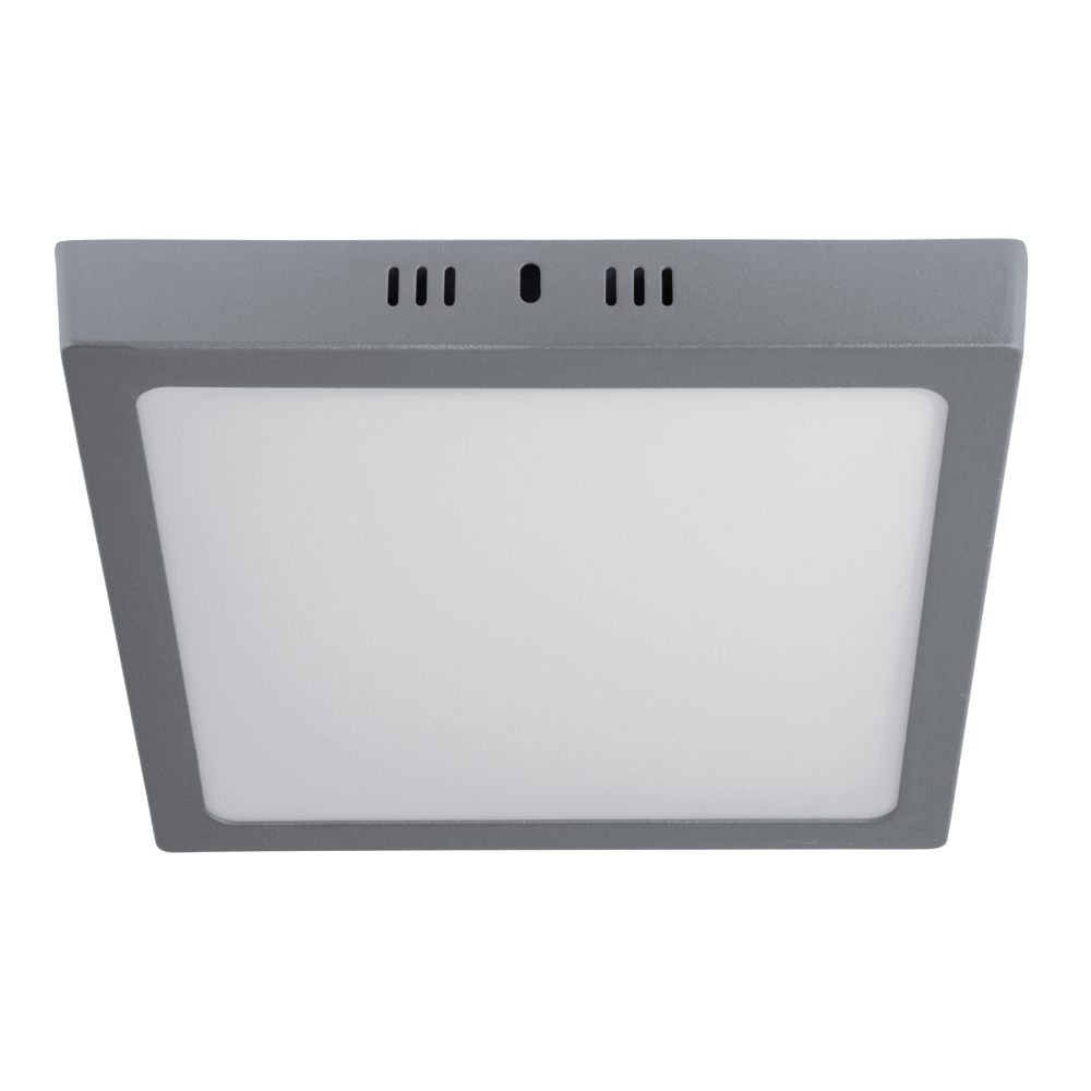 Luminario LED plafón 18W 6500K, cuadrado, gris, VOLTECK PLA-220L