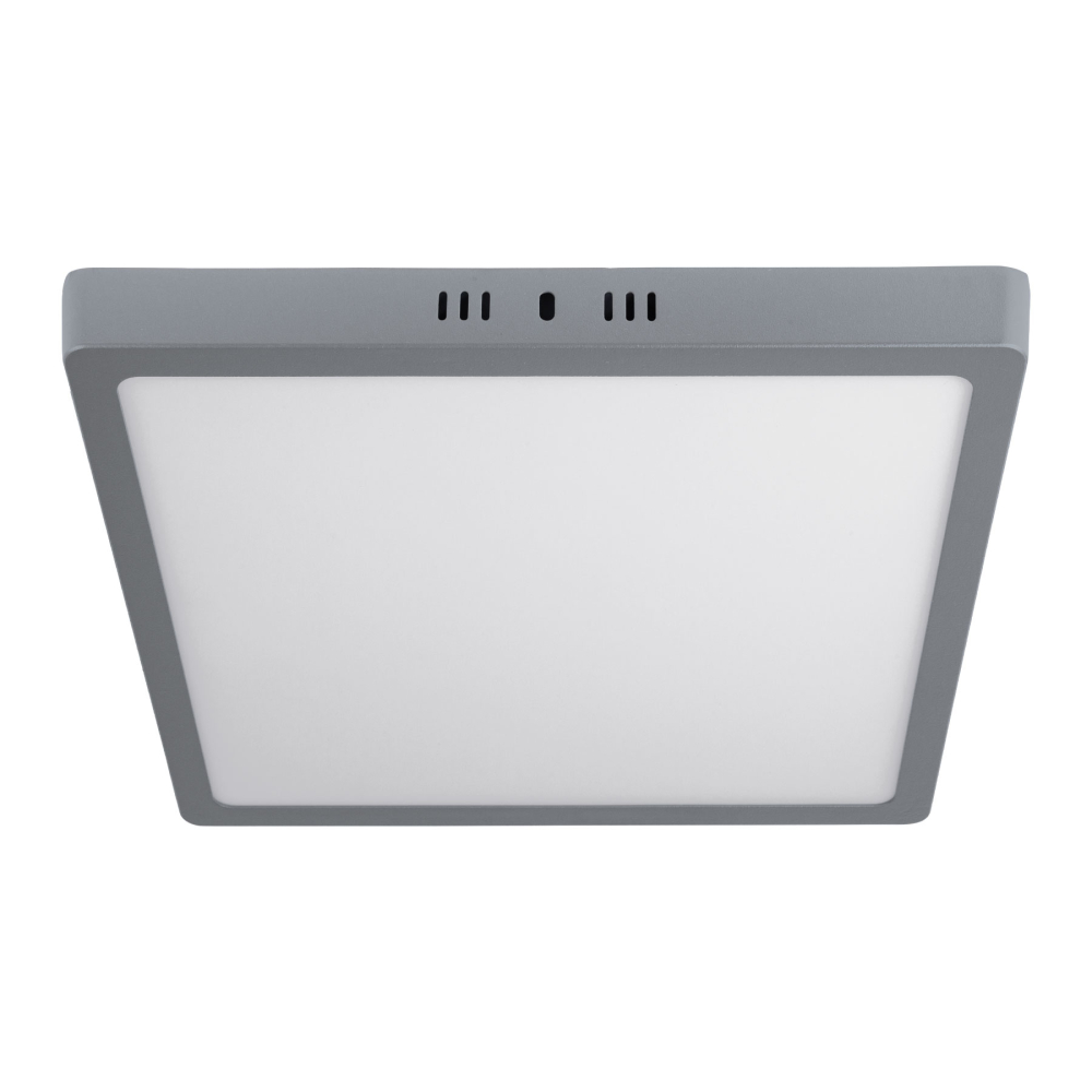 Luminario LED plafón 24W 6500K, cuadrado, gris, VOLTECK PLA-221L