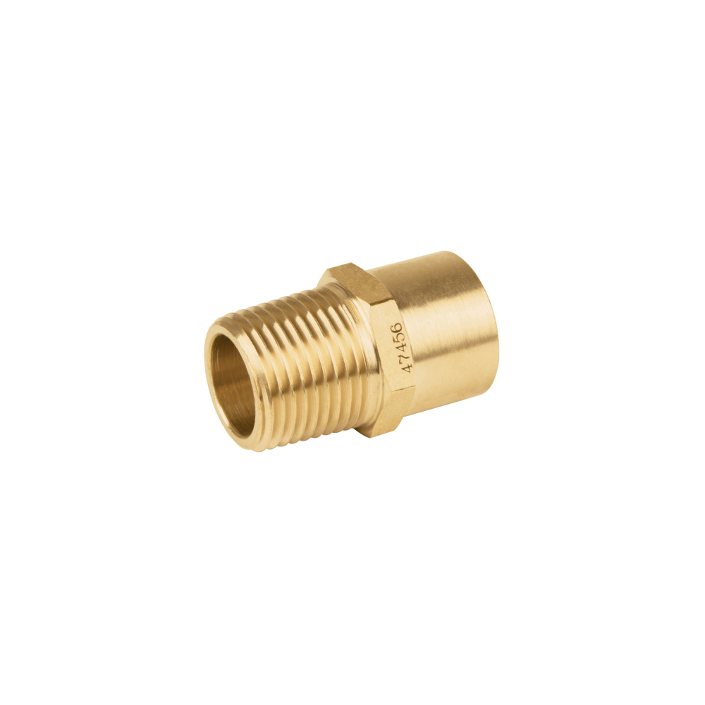 Conector NPT soldable de latón, 1/2' X 3/8', FOSET CLG-656