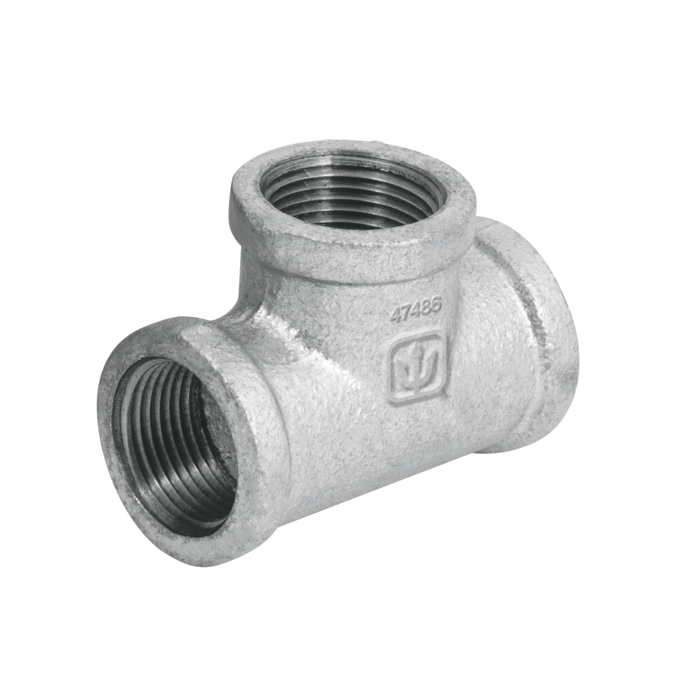 Tee sencilla 3/4' acero galvanizado, FOSET CG-702