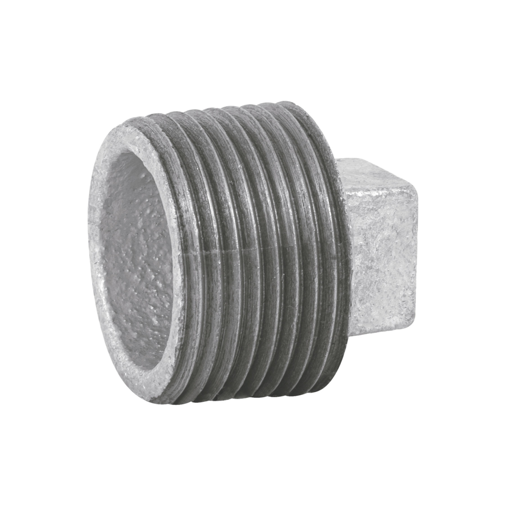 Tapón macho 1' de acero galvanizado, FOSET CG-313