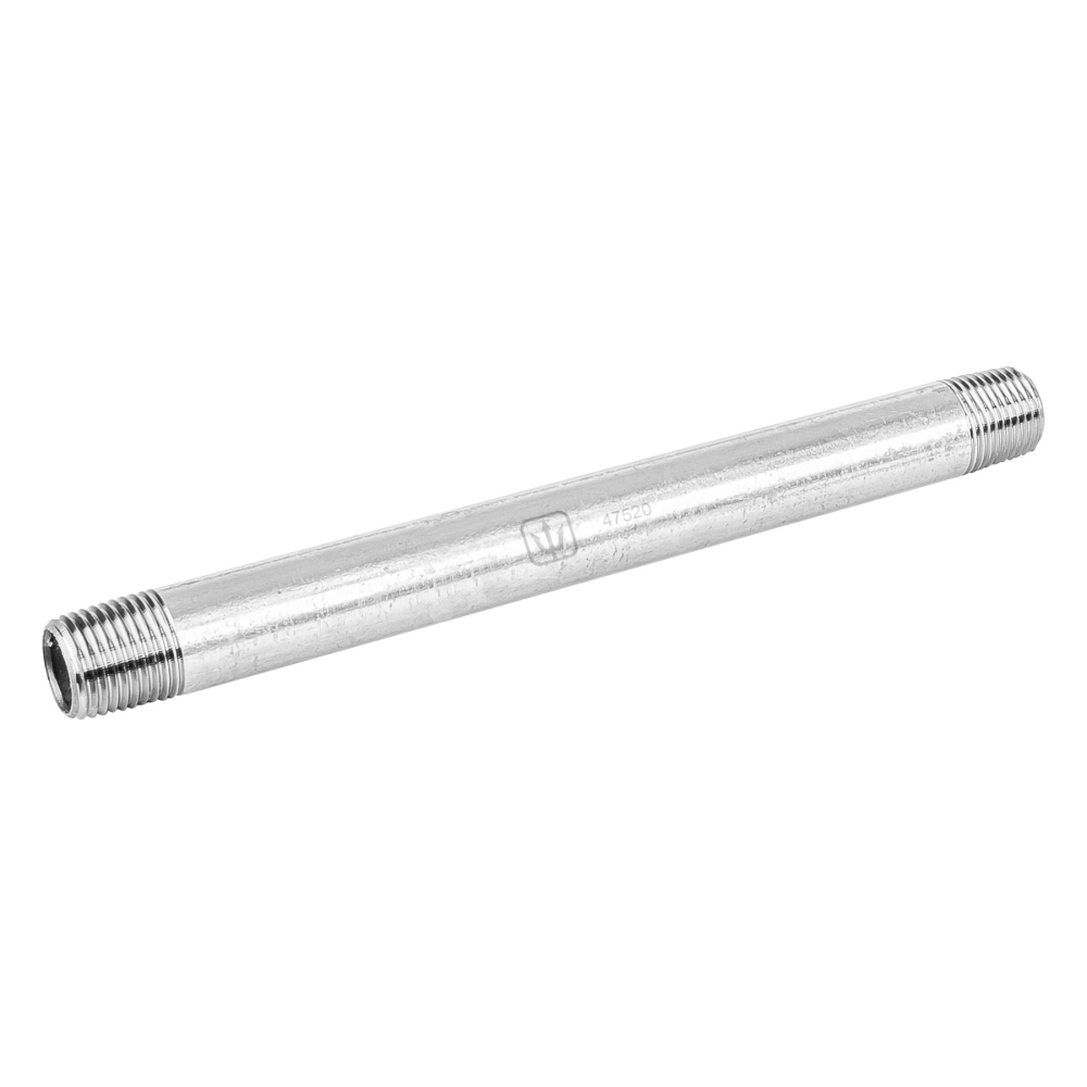Niple de acero galvanizado 1/2' x 8', FOSET CG-405