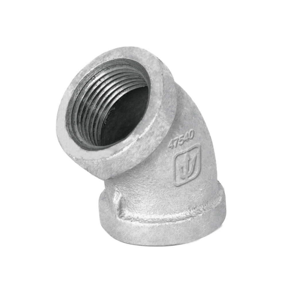 Codo 45° acero galvanizado de 3/4', FOSET CG-862