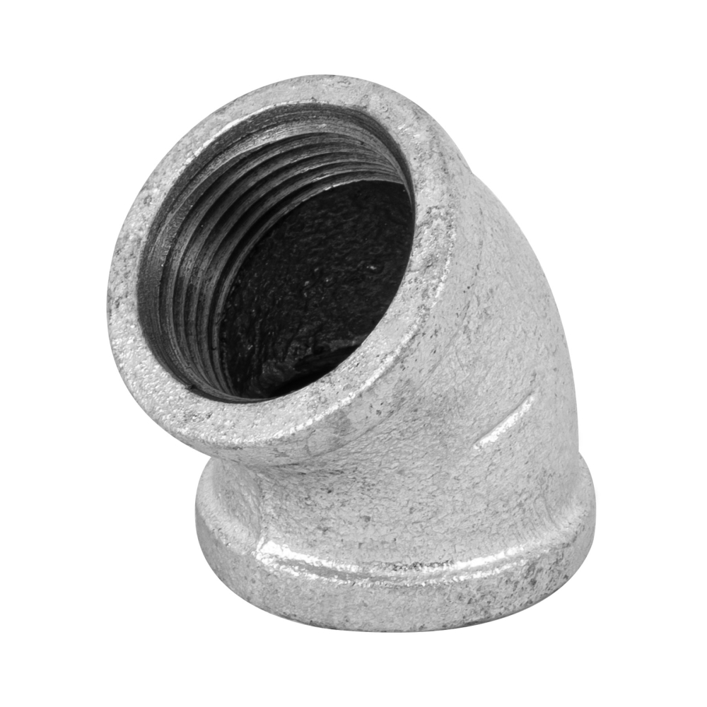 Codo 45° acero galvanizado de 1', FOSET CG-863
