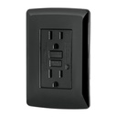 Contacto dúplex falla a tierra GFCI, negro, línea Italiana CODO-GFCIN