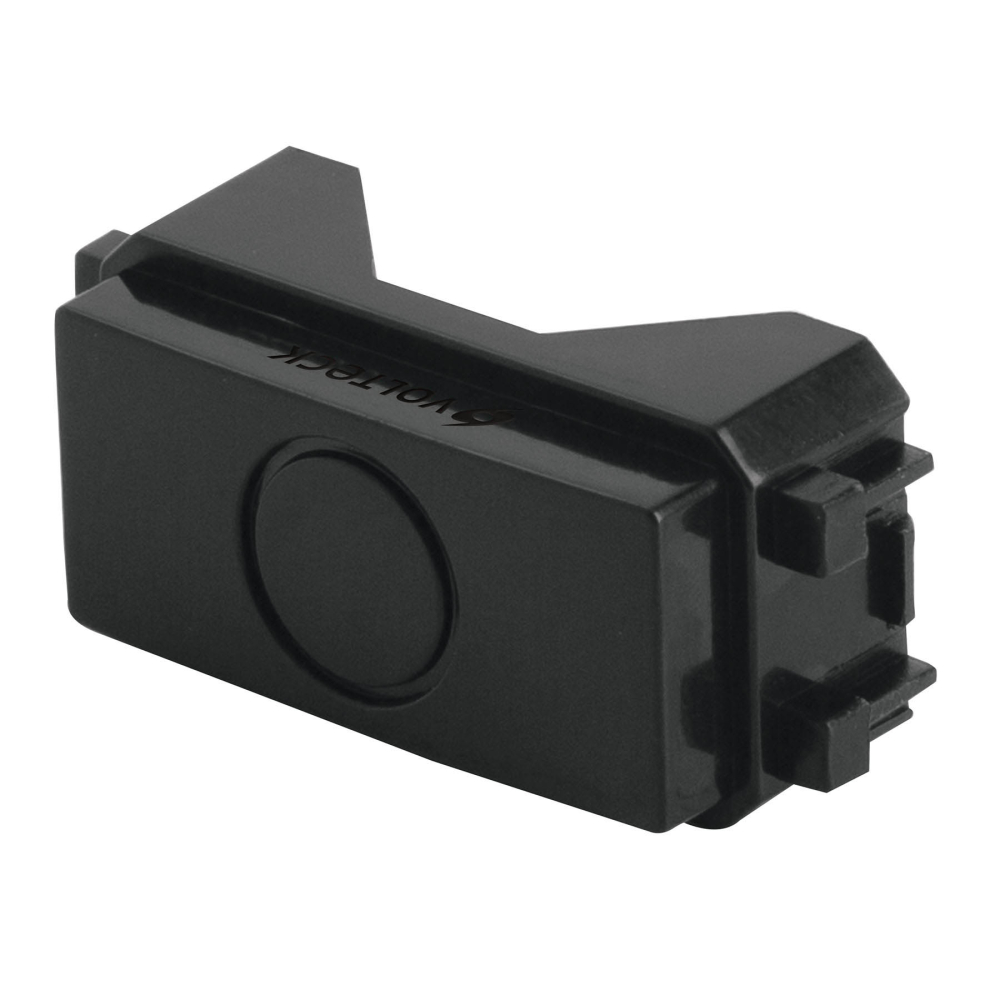 Módulo (tapón) ciego, línea Italiana, color negro, VOLTECK TA-IN