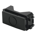 Módulo (tapón) ciego, línea Italiana, color negro, Volteck TA-IN