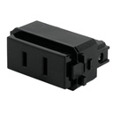 Contacto sencillo, 2polos, sin tierra, negro, Línea Italiana CO-IN