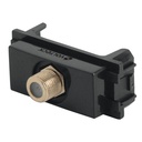 Toma de televisión, línea Italiana, color negro, VOLTECK TV-IN