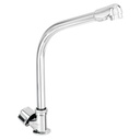 Llave individual fregadero, cuello cobra, hexagonal, BASIC F-313