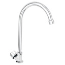 Llave individual fregadero, cuello curvo, hexagonal, BASIC F-314