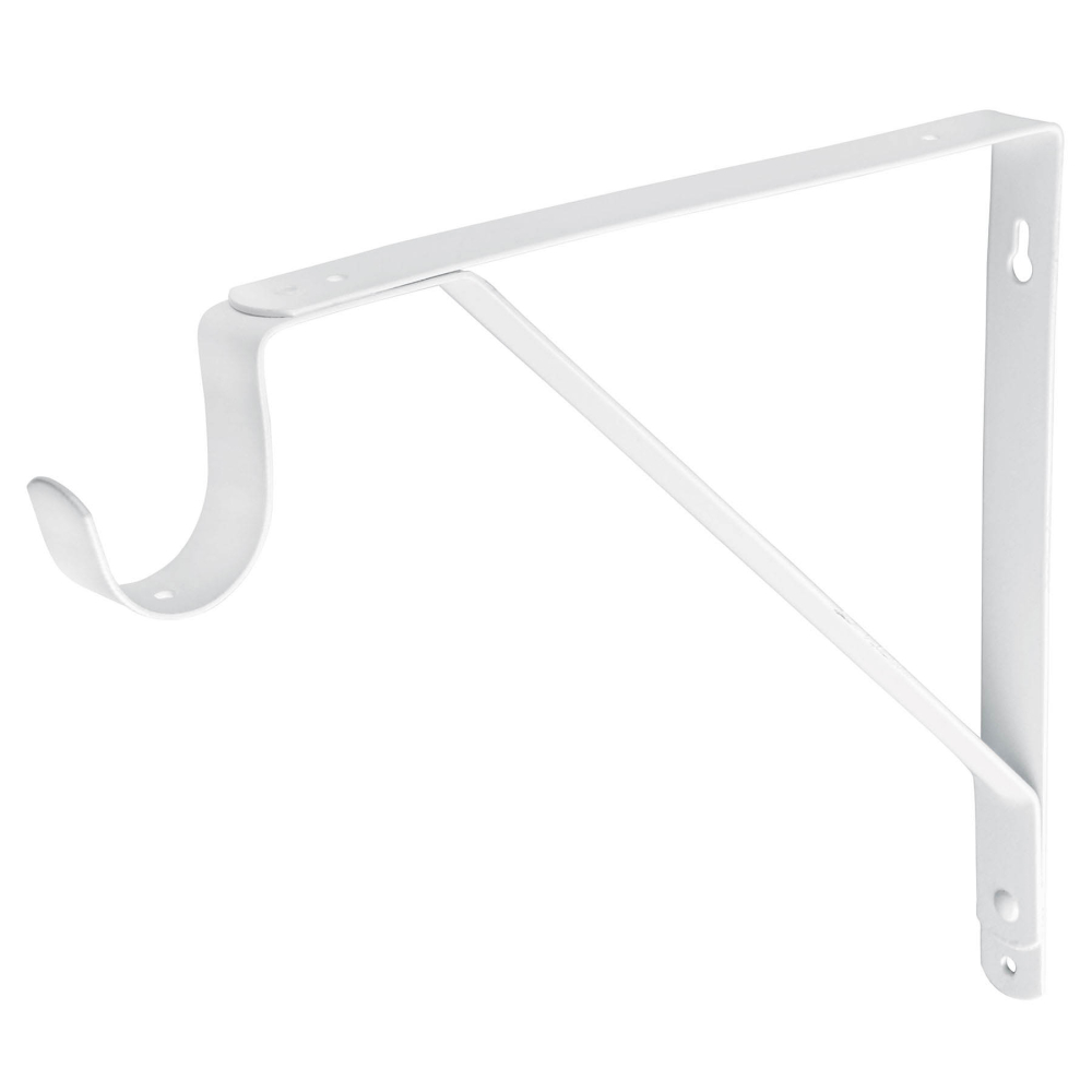 Ménsula reforzada blanca 11 x 12', con gancho, FIERO MED-12BG