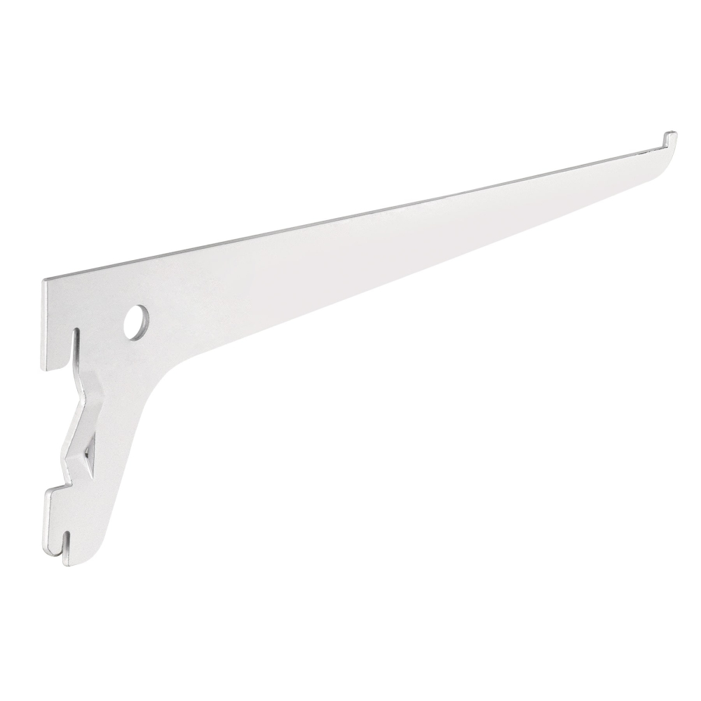 Ménsula plana blanca para cremallera sencilla, 25cm, FIERO SOMO-10MS