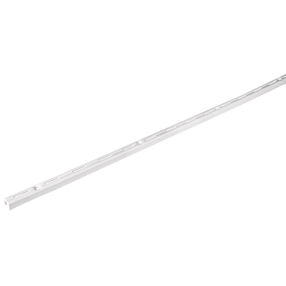 Cremallera sencilla blanca para ménsulas planas, 1m, FIERO SOMO-10CS