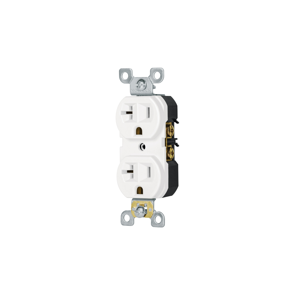 Contacto dúplex, 2 polos 3 hilos, 20 A, Standard, blanco CODO-MSB