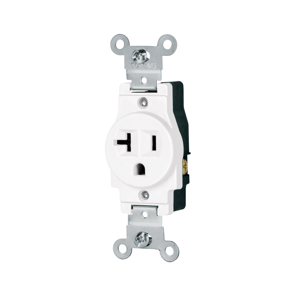 Contacto sencillo, 2 polos 3 hilos, 20 A, Standard, blanco COSE-MSB