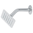 Regadera cuadrada 4', acero inox, con brazo, cromo, TÚBIG R-413