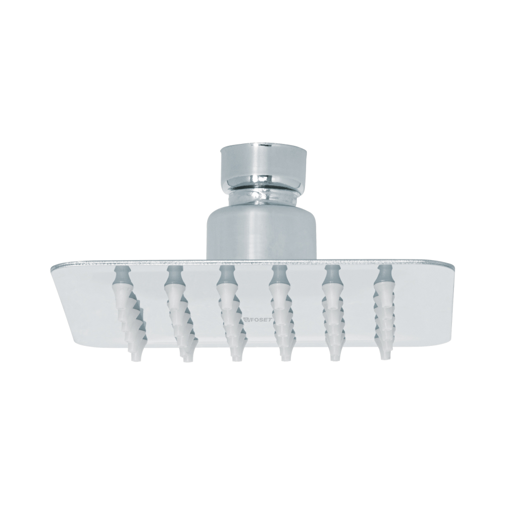 Regadera cuadrada 4', acero inox, sin brazo, cromo, TÚBIG R-413S