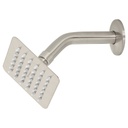 Regadera cuadrada 4', acero inox, con brazo, satín, TÚBIG R-413N