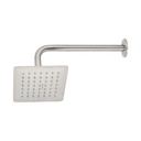 Regadera cuadrada 6', acero inox, con brazo, satín, TÚBIG R-414N
